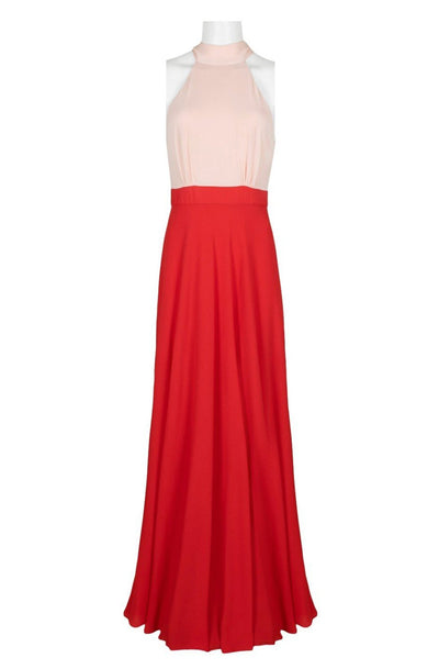 Laundry - HP03W47 High Halter Chiffon A-line Dress In Pink and Red