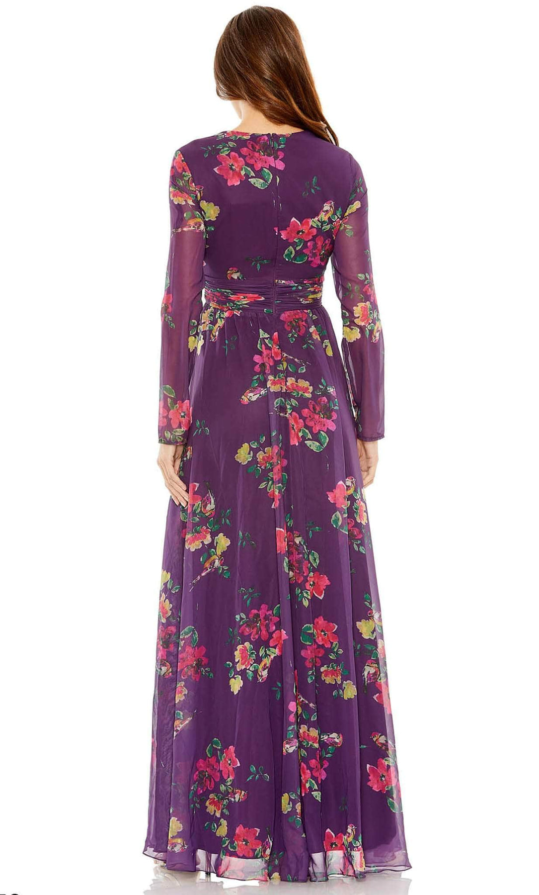 Ieena Duggal 68558 - Long Sleeve Plunging Neck Long Dress Special Occasion Dress