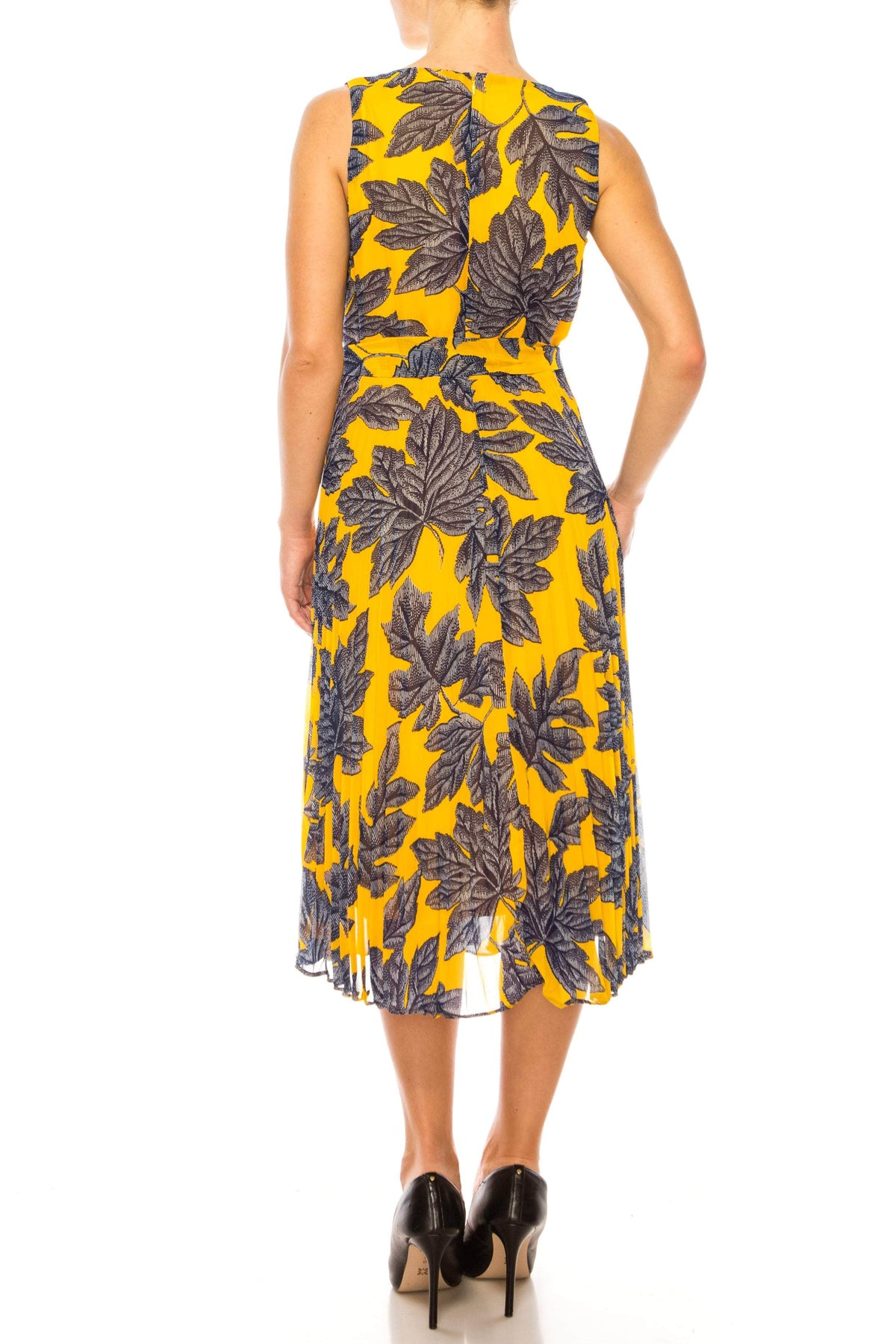 ILE Clothing CHP240 - Sleeveless Midi Print Dress Special Occasion Dresses