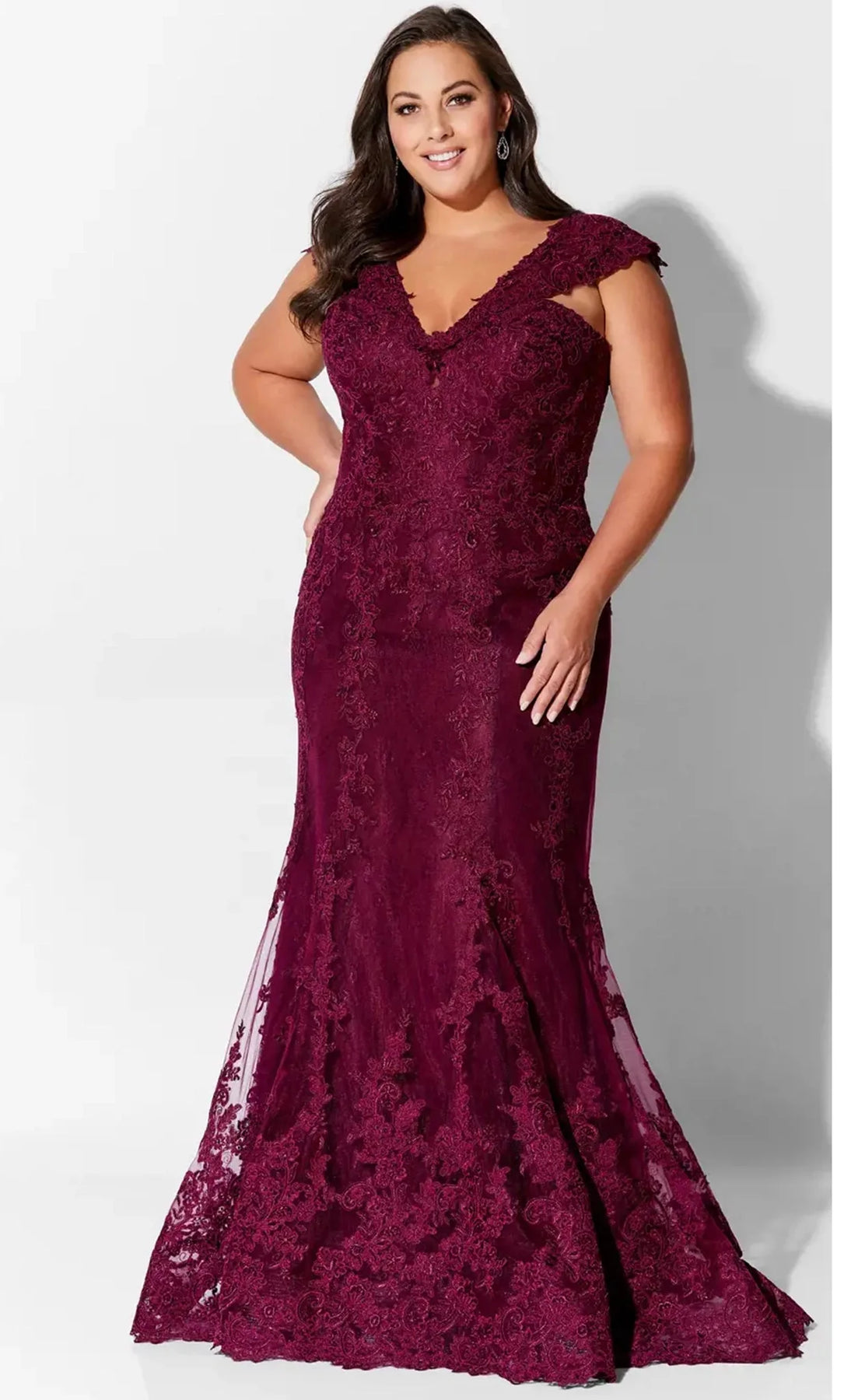 Ivonne D 118D12W - Embroidered Dress