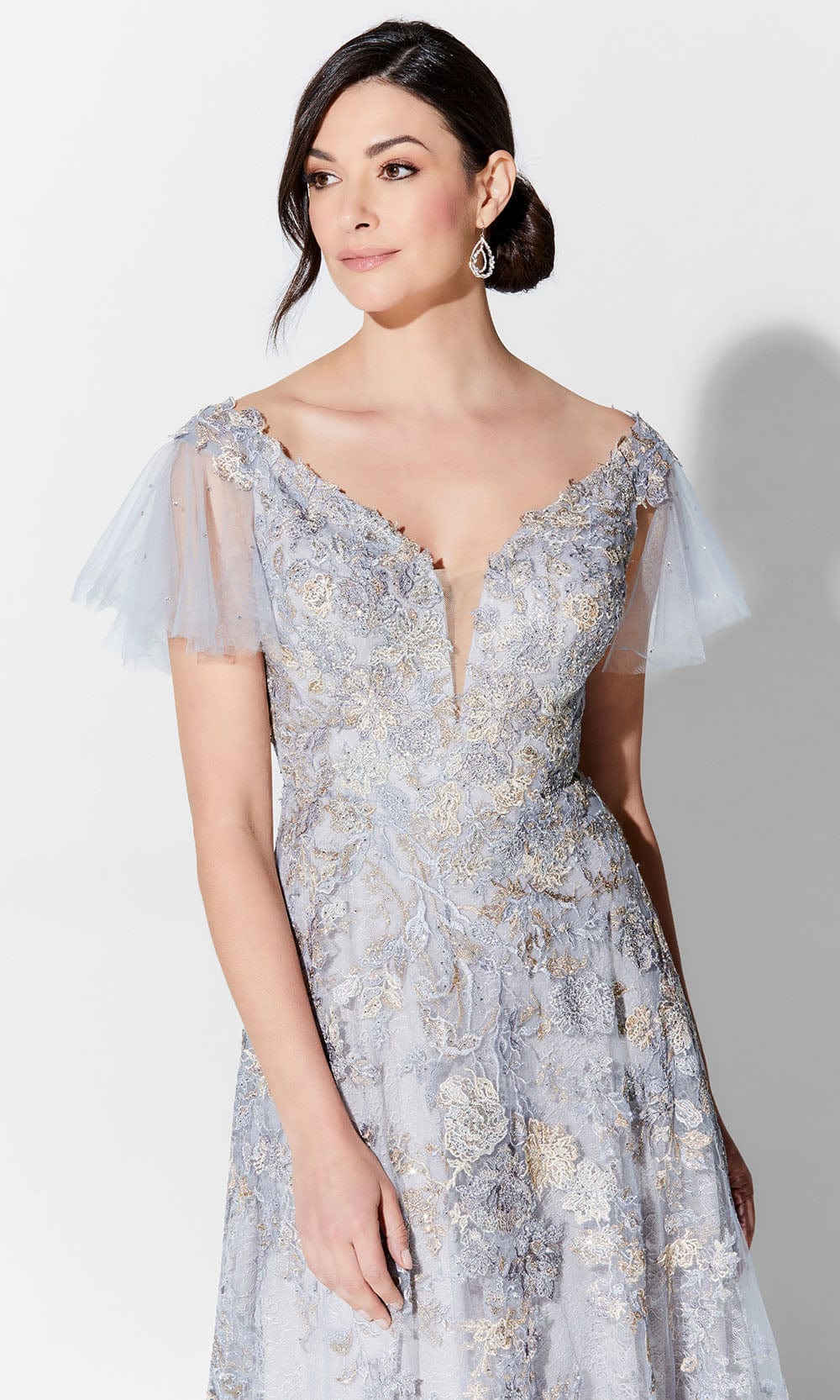 Ivonne D 122D63 - Fine Embroidered A Line Gown Mother of the Bride Dresses