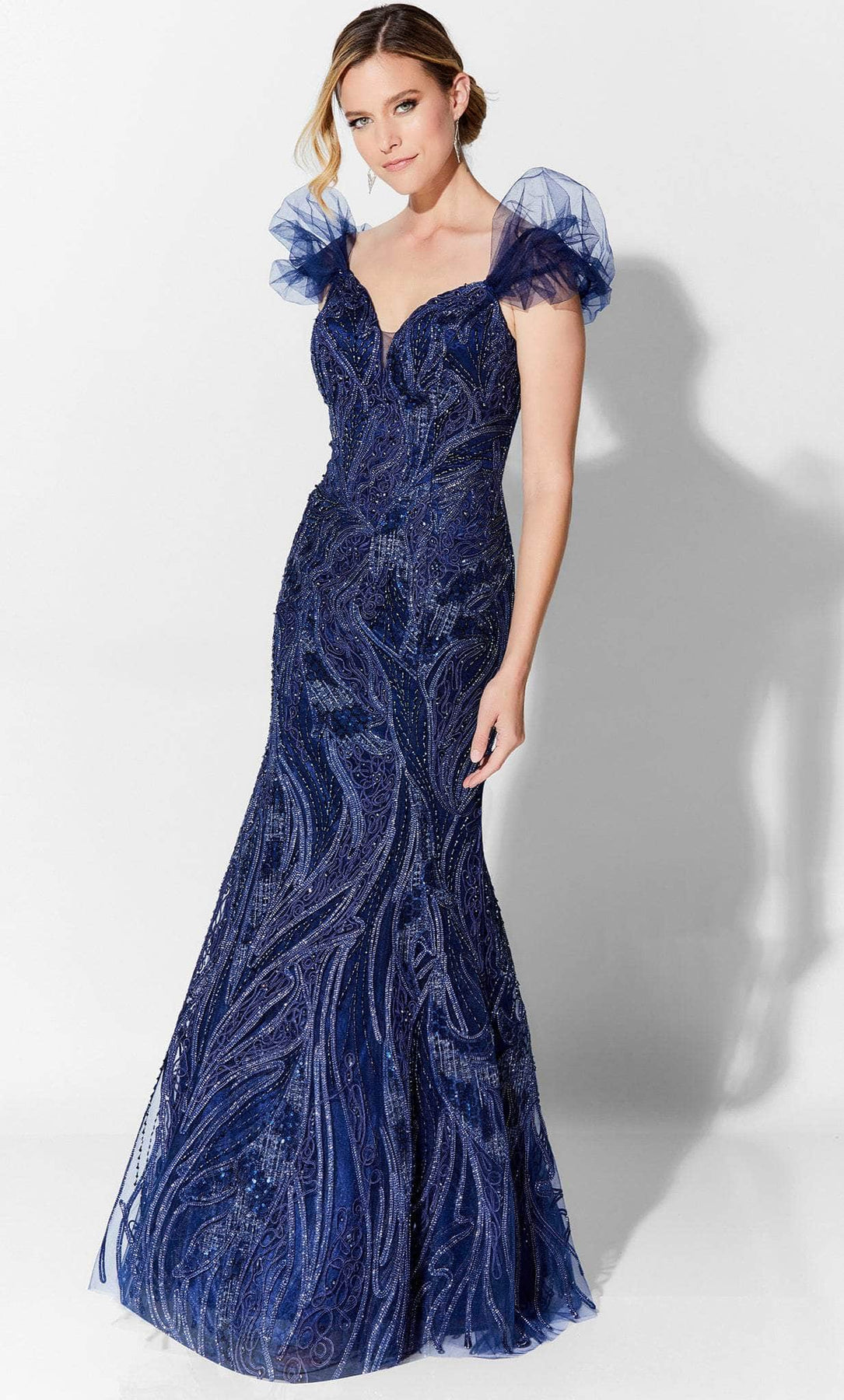 Ivonne D 122D64W - Embroidered Gown