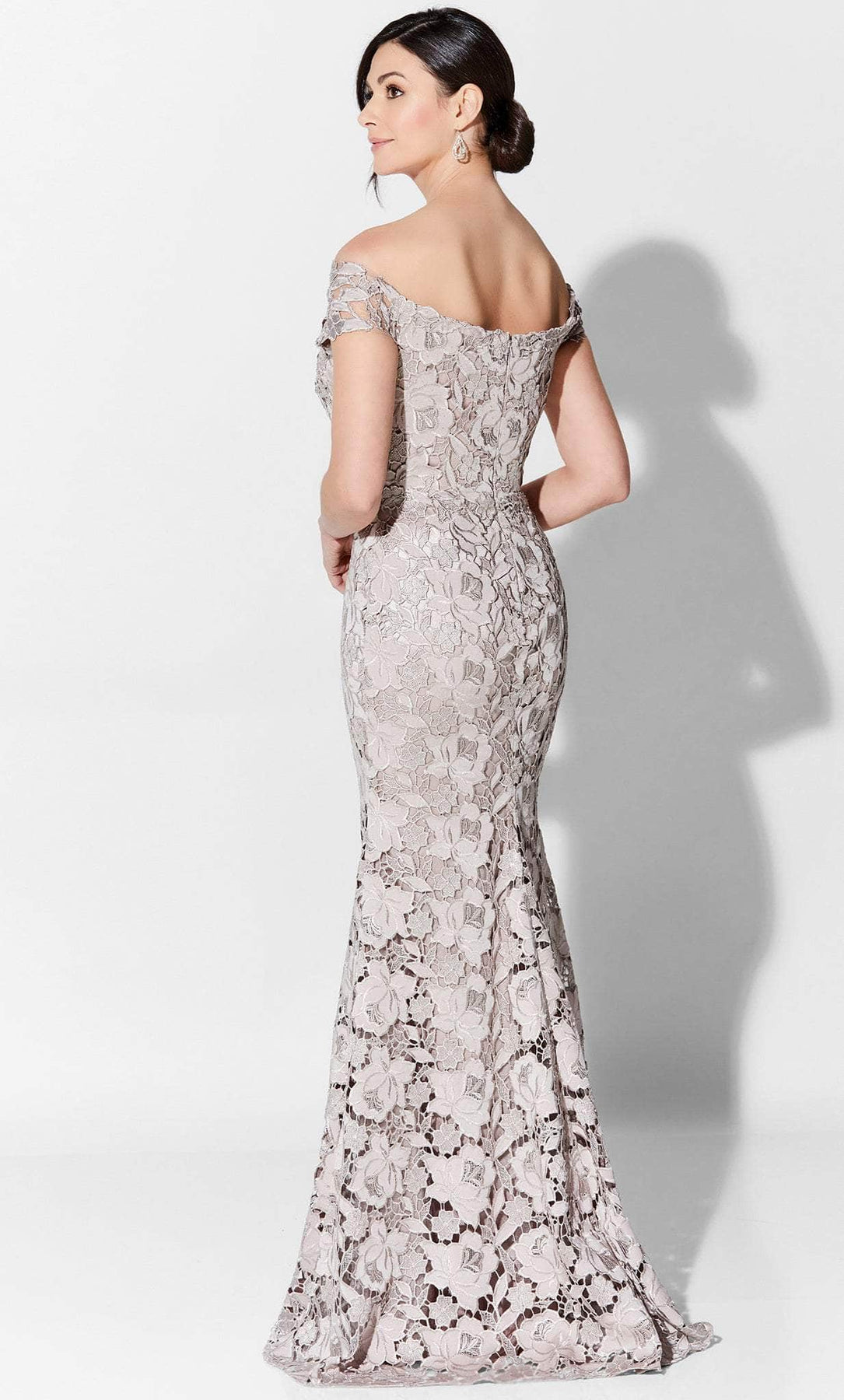 Ivonne D 122D65W - Floral Laced Dress