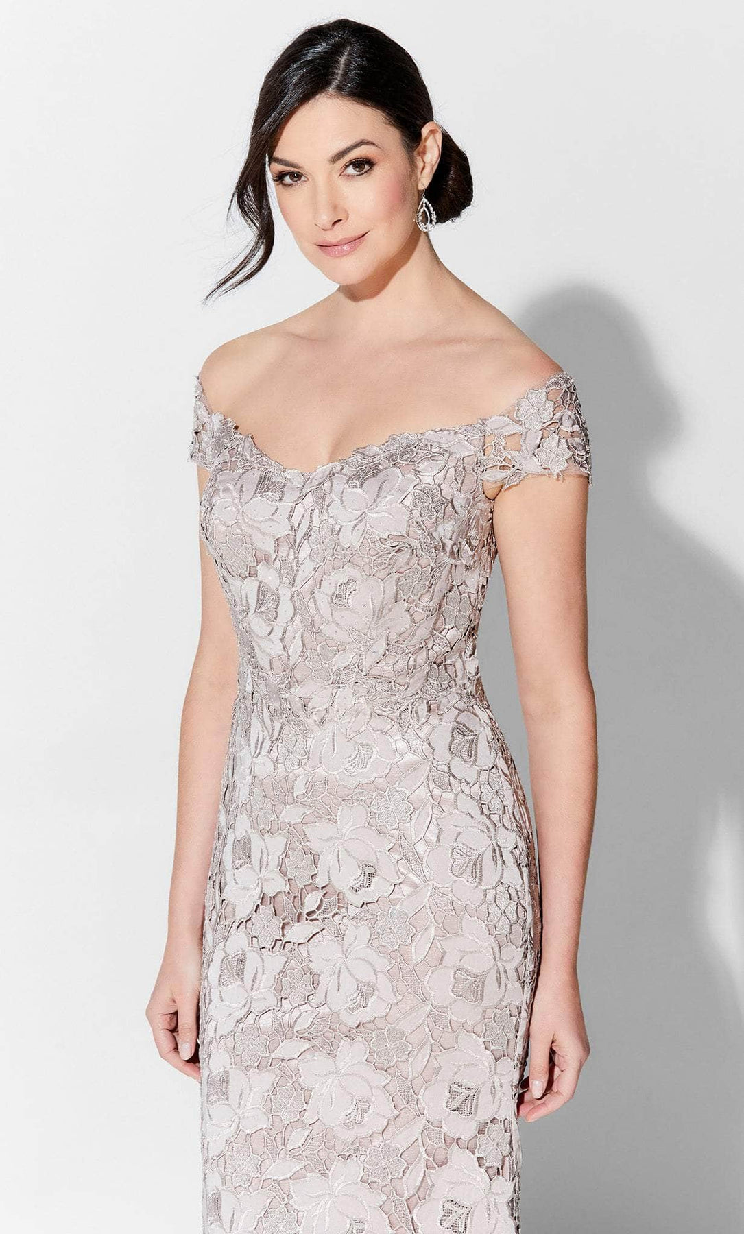 Ivonne D 122D65W - Floral Laced Dress