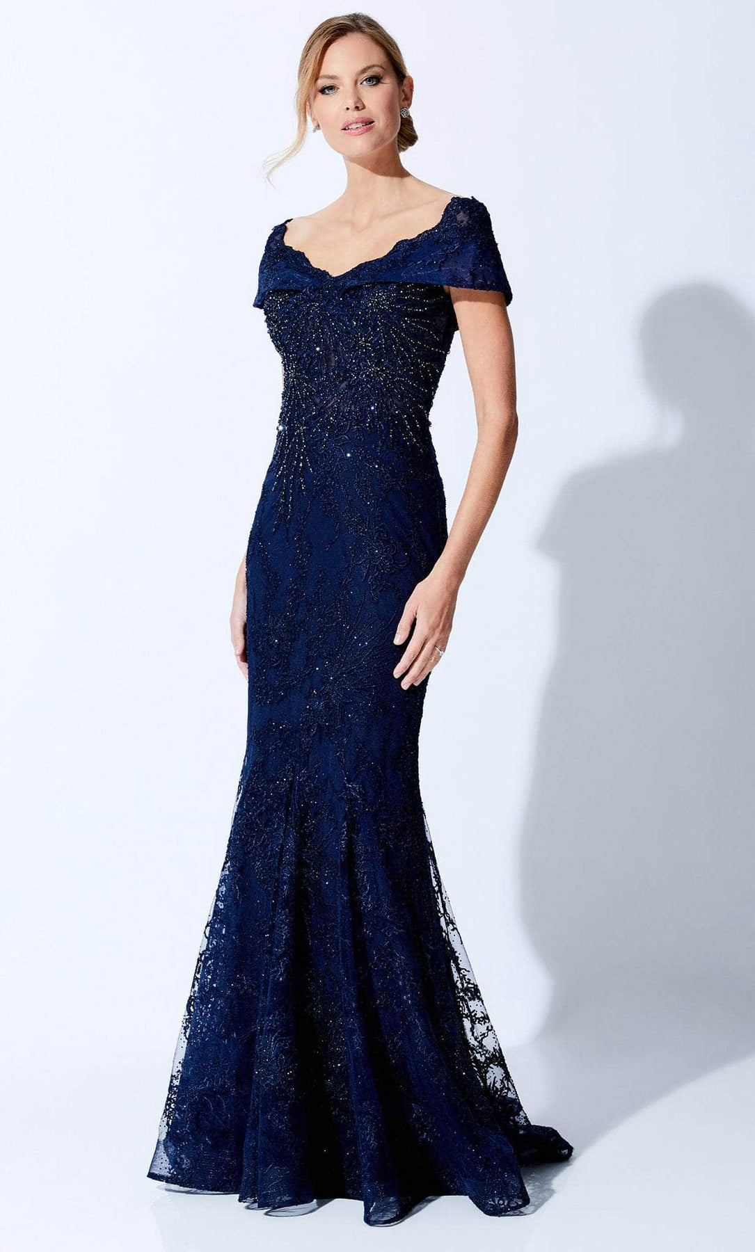 Ivonne D 221D42W - Off-Shoulder Gown