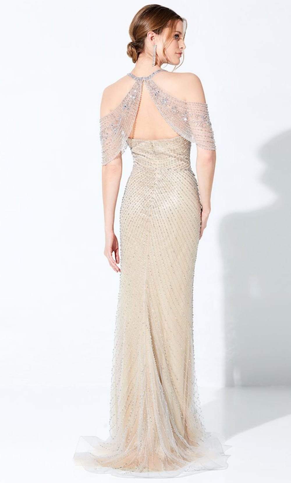 Ivonne D by Mon Cheri - 220D35 Beaded Halter Gown Mother of the Bride Dresses