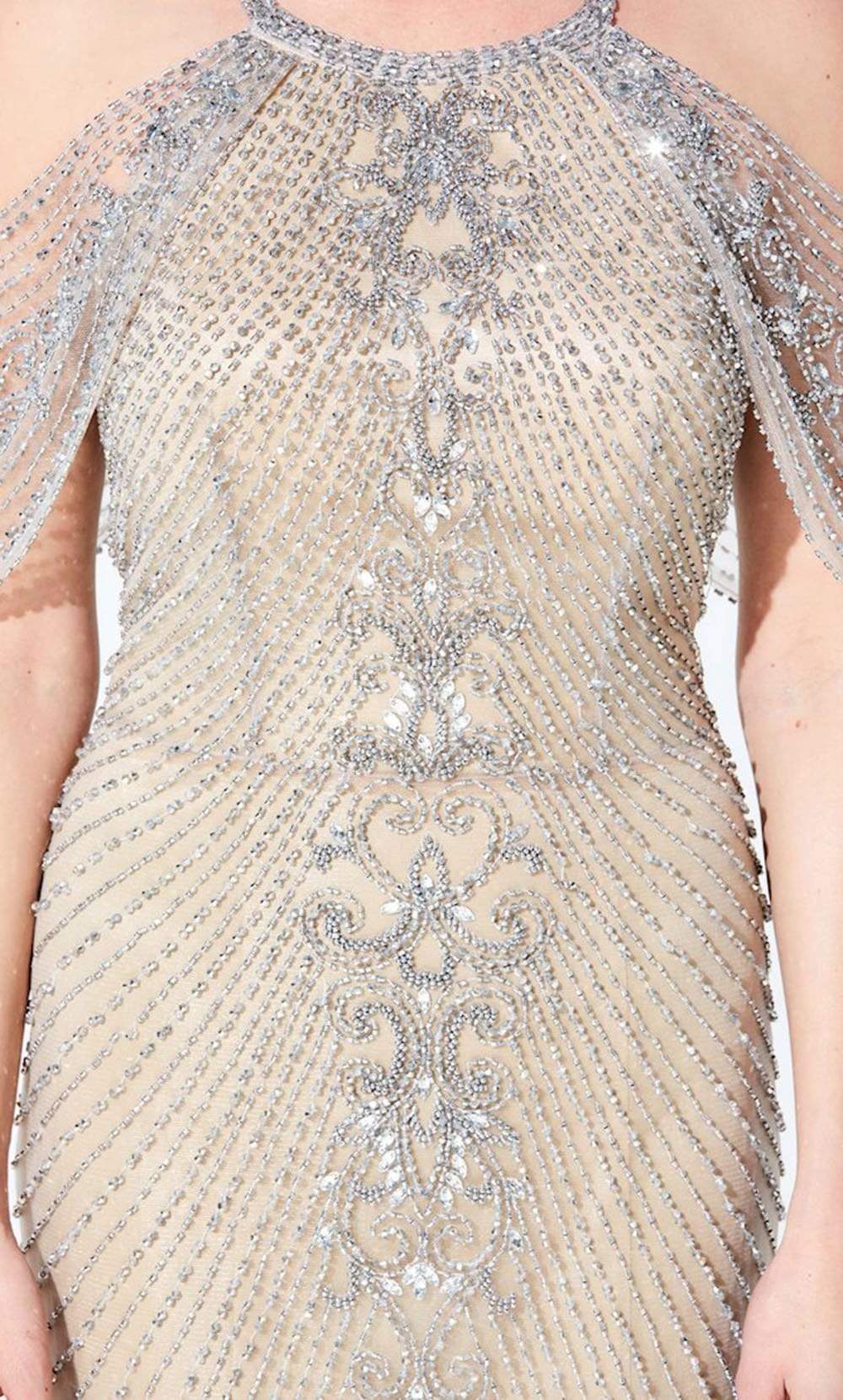 Ivonne D by Mon Cheri - 220D35 Beaded Halter Gown Mother of the Bride Dresses