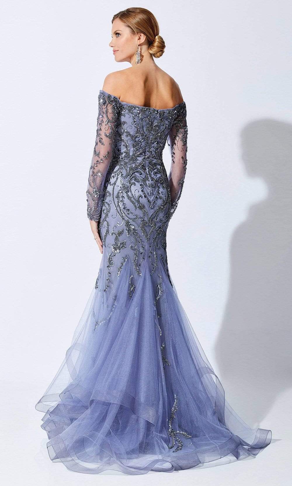 Ivonne D by Mon Cheri - Off Shoulder Trumpet Evening Dress Mother of the Bride Dresses