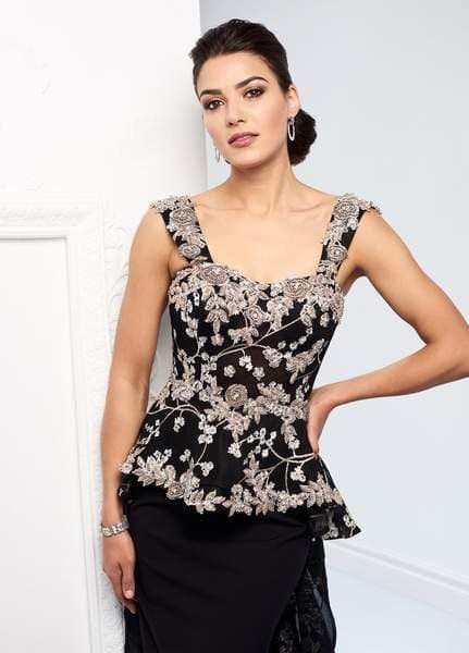 Ivonne D for Mon Cheri - 218D32W Embraided Lace Peplum Dress Special Occasion Dress