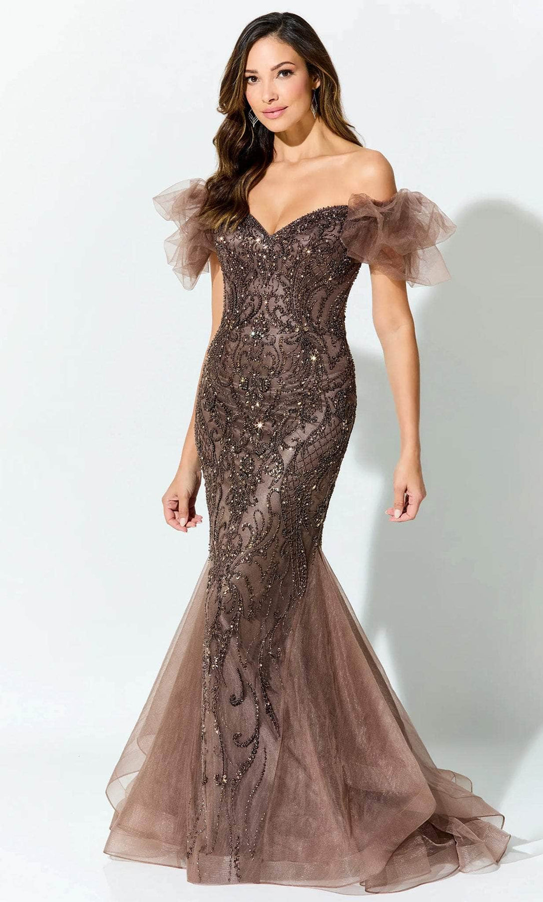 Ivonne D ID926 - Off-Shoulder Gown
