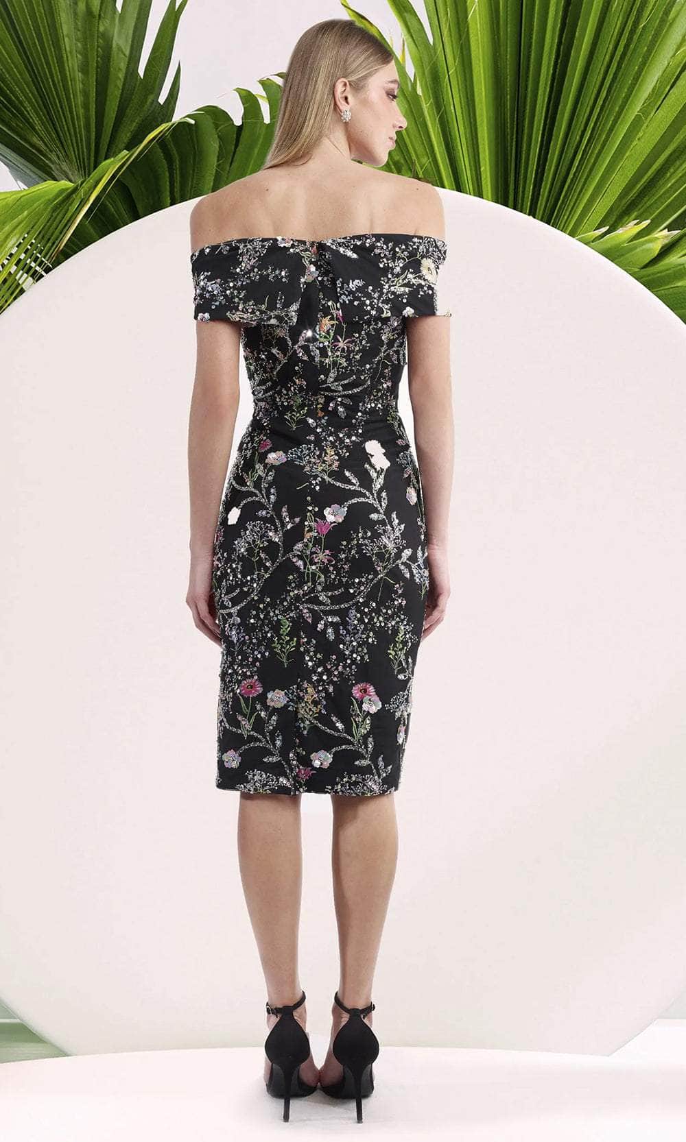 Janique 5044 - Floral Print Sheath Dress Cocktail Dresses
