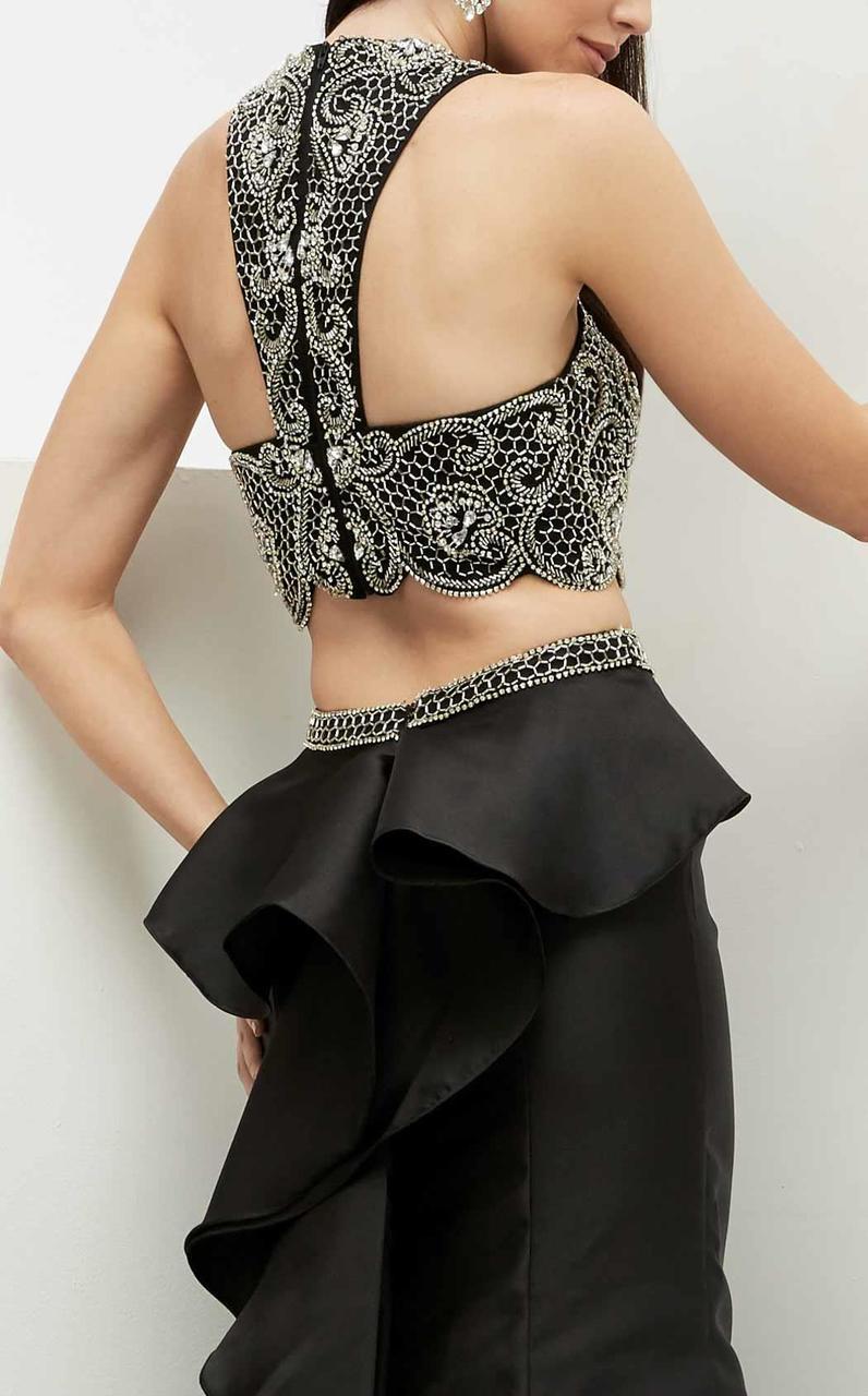 Jasz Couture - Ruffled Panel Trumpet Gown 5990 Special Occasion Dress