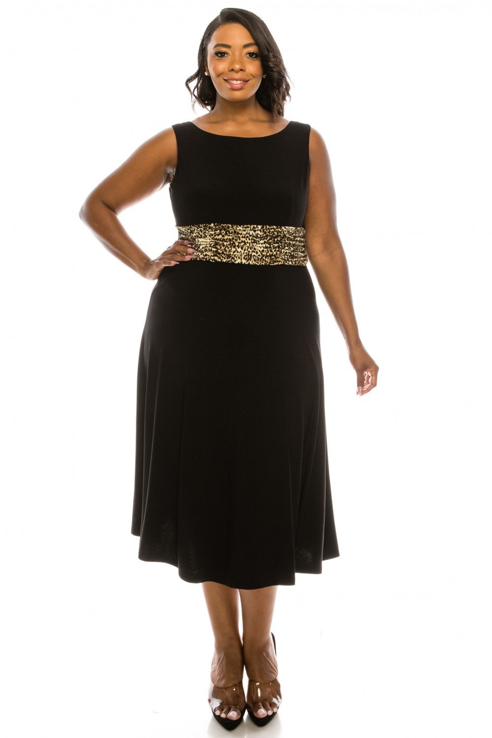 jessica howard a line dress Jessica Howard Women's Mixed-Media Fit & Flare Midi Dress - Navy