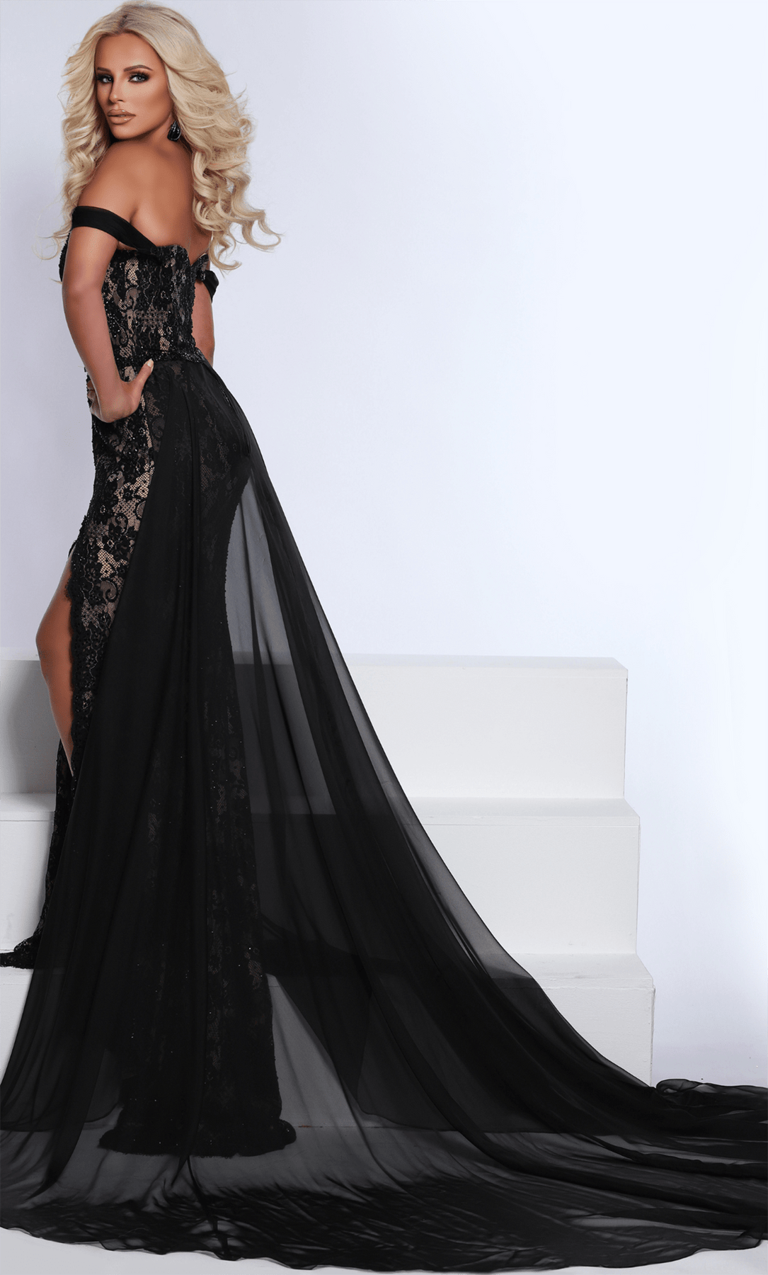 Johnathan Kayne 2715 - Lace Overskirt Evening Gown Special Occasion Dress