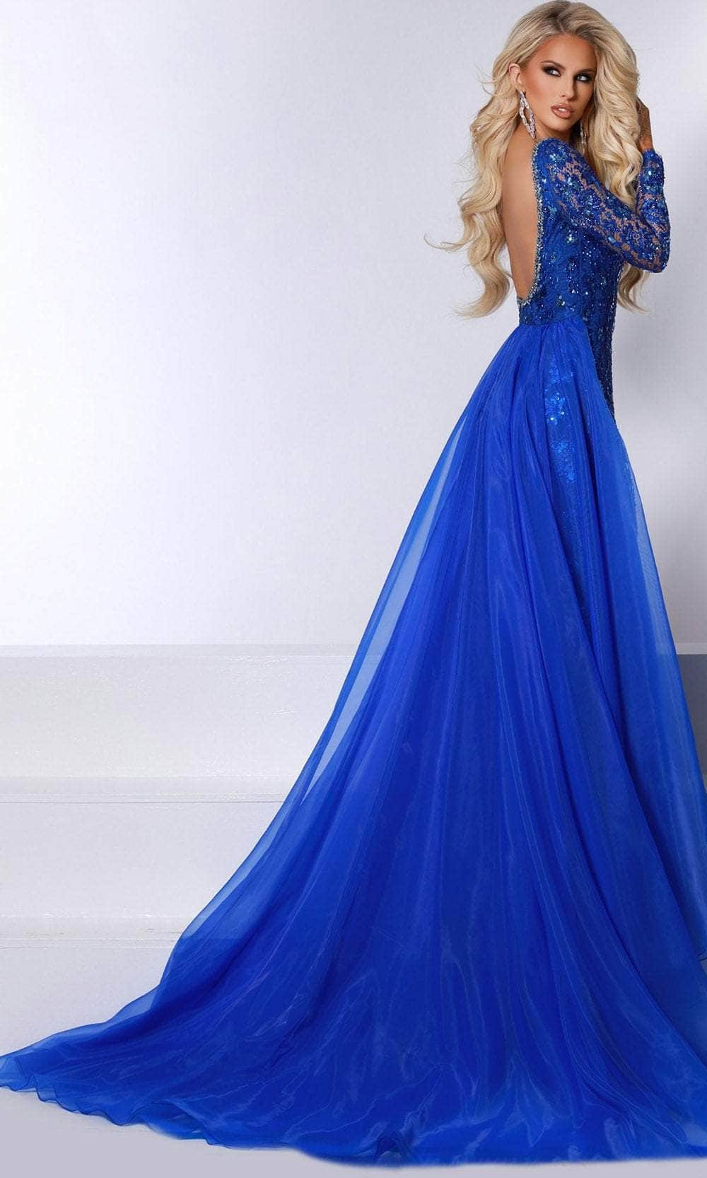 Johnathan Kayne 2732 - Lace Gown with Overskirt