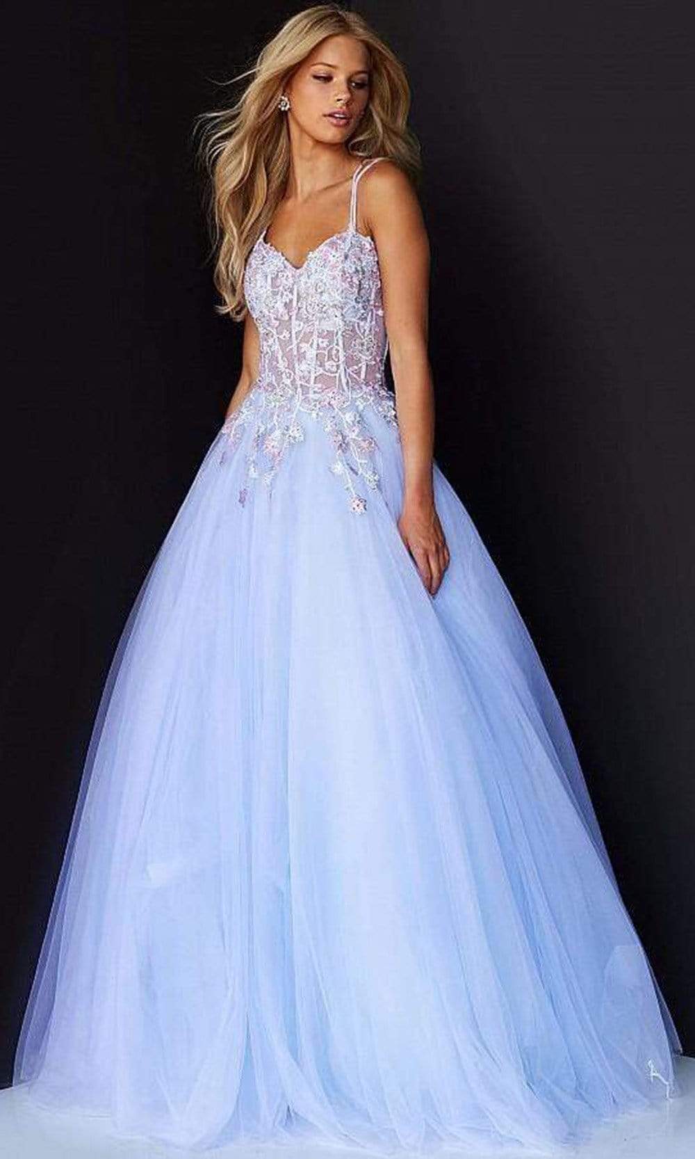 Jovani - 06207SC Tulle Long Gown Jovani - 06207SC Tulle Long Gown