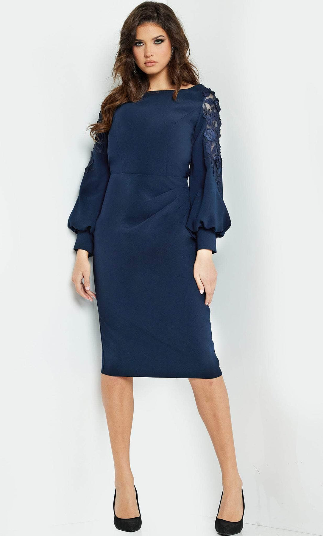 Jovani 09471 - Lace Sleeve Formal Dress Formal Dresses