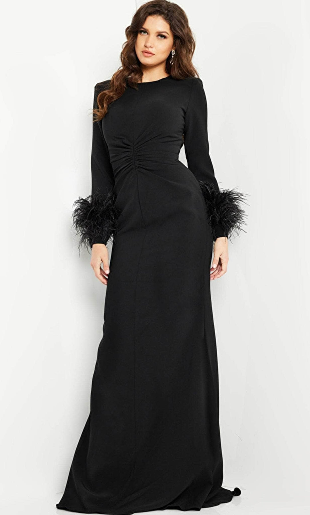 Jovani 25898 - Ruched Back Sheath Dress Winter Formals and Balls
