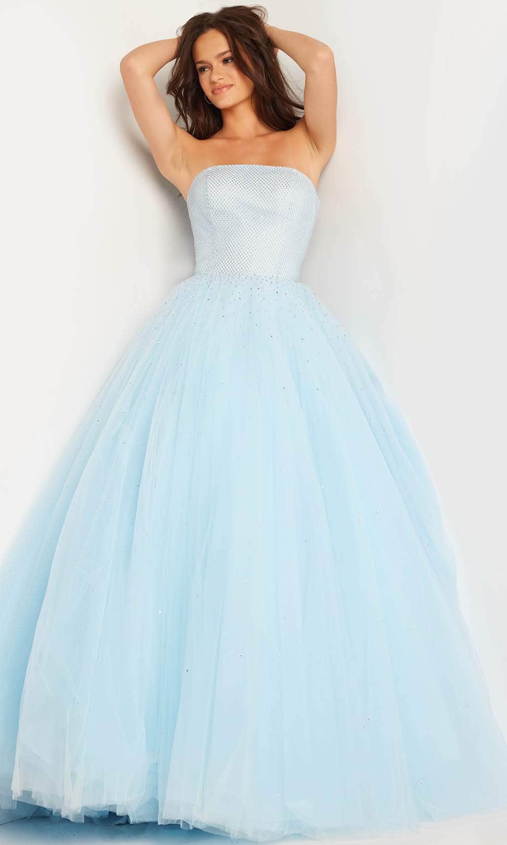 Jovani 25991 - Strapless Beaded Tulle Ballgown Special Occasion Dresses