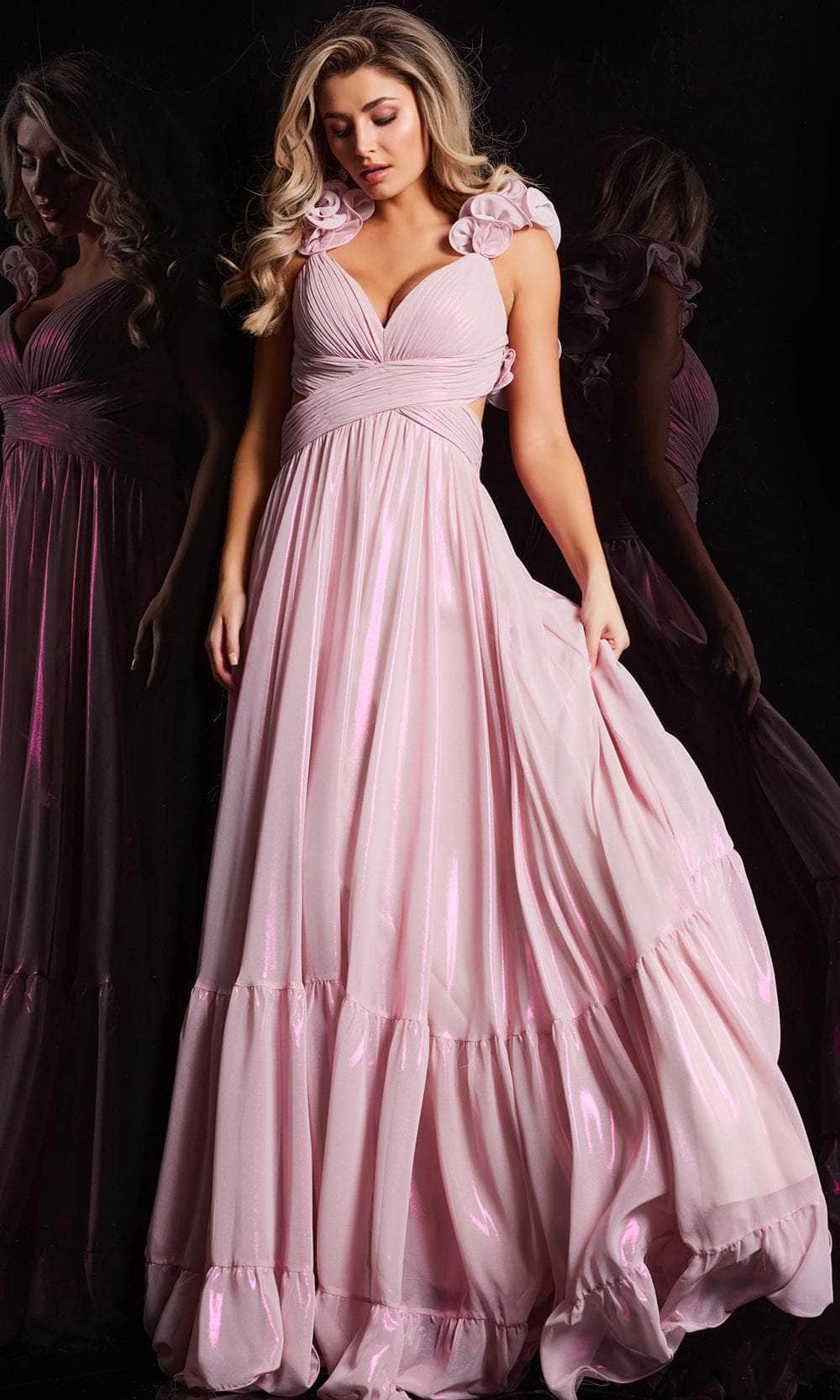Jovani 26248 - Crisscross Bodice Prom Dress Special Occasion Dresses