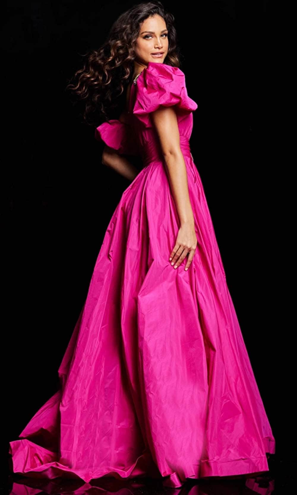 Jovani 36872 - Puff Shoulder Ballgown Special Occasion Dresses