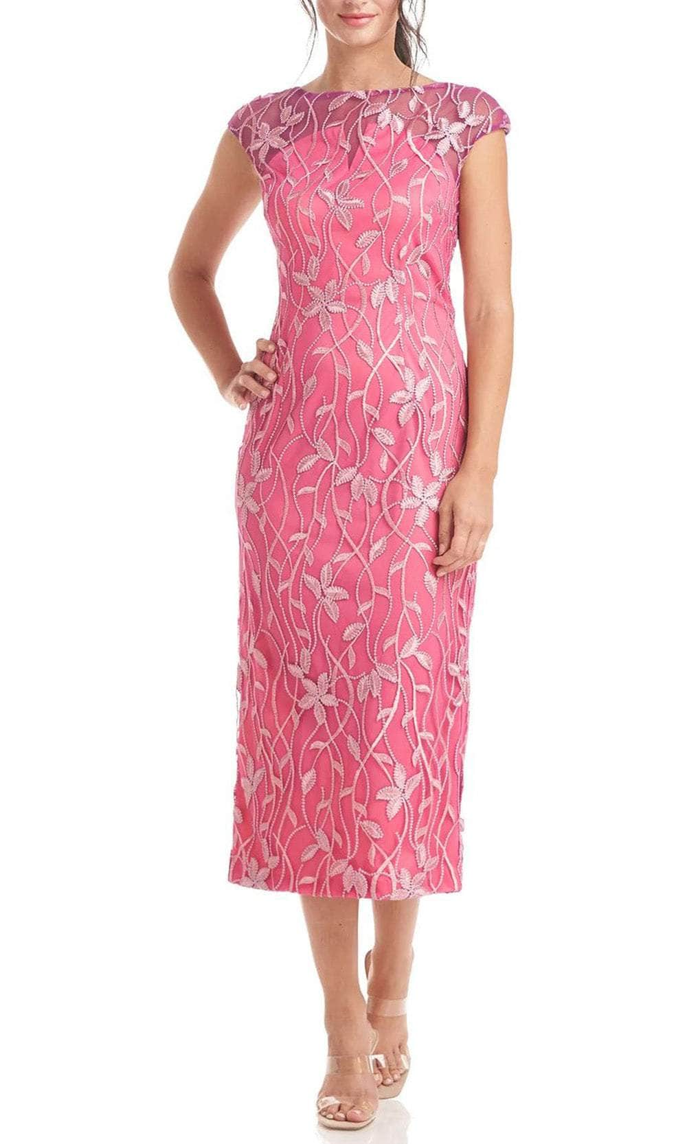 JS Collections 8617399 - Embroidered Mesh Dress JS Collections 8617399 - Embroidered Mesh Dress