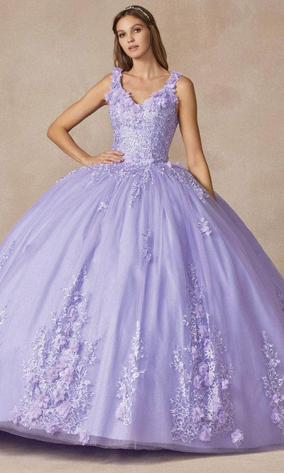 Juliet Dresses 1437 - Floral Applique Ball Gown Special Occasion Dress