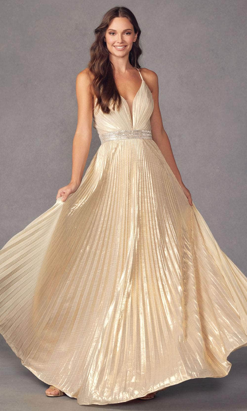 Juliet Dresses 226 - Sleeveless Pleated A-line Prom Dress Special Occasion Dress