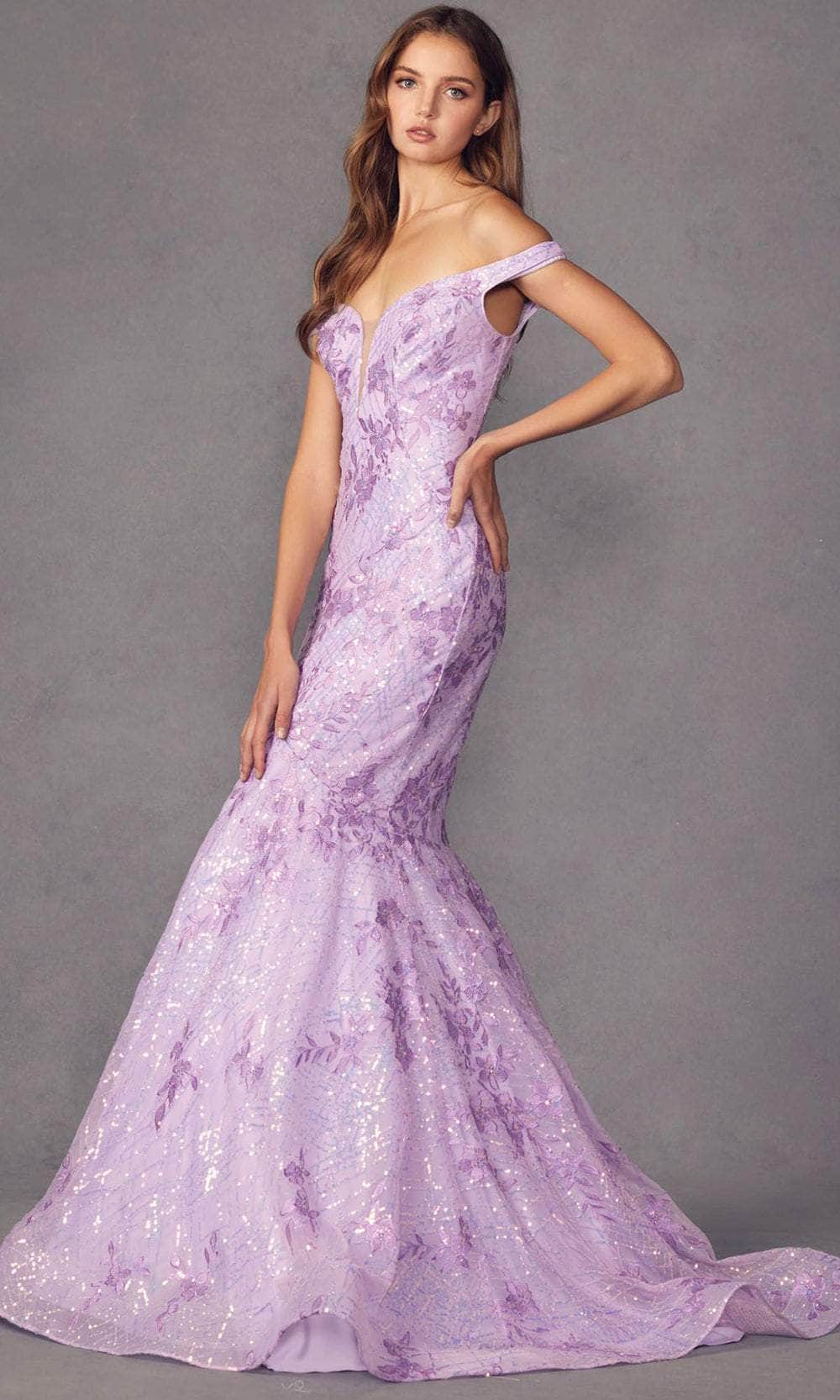 Juliet Dresses 2412 - Plunging V-Neck Evening Dress Special Occasion Dress