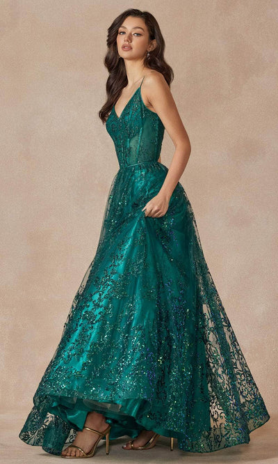 Juliet Dresses 2414 - Sleeveless Glitter Embellished Ballgown Special Occasion Dress
