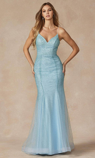 Juliet Dresses 271 - Glitter Mermaid Prom Dress Special Occasion Dress XS / Ice Blue