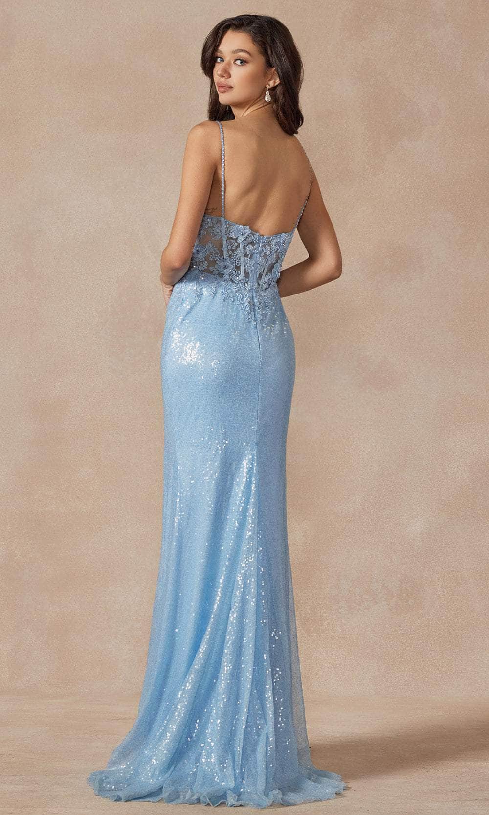 Juliet Dresses 289 - Illusion Sequin Evening Dress Special Occasion Dress