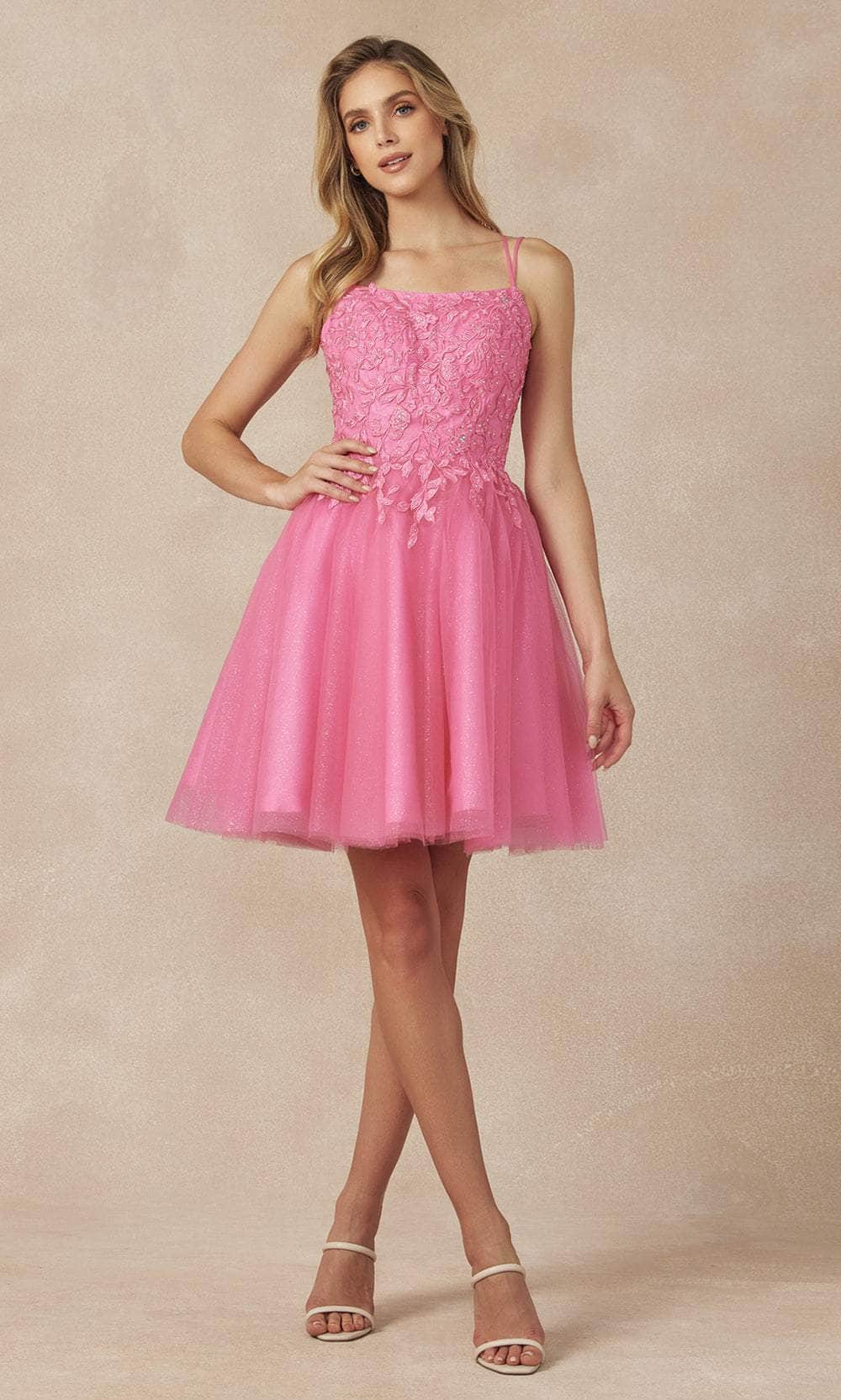 Juliet Dresses 860 - Floral Applique Cocktail Dress Special Occasion Dress