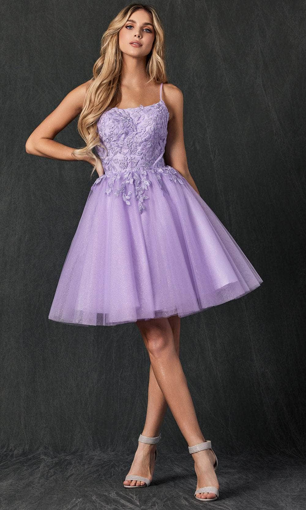 Juliet Dresses 860 - Floral Applique Cocktail Dress Special Occasion Dress