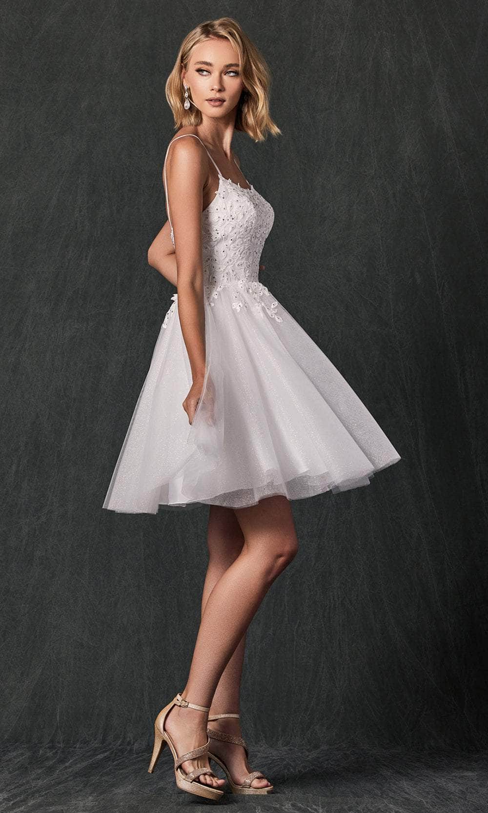 Juliet Dresses 860 - Floral Applique Cocktail Dress Special Occasion Dress