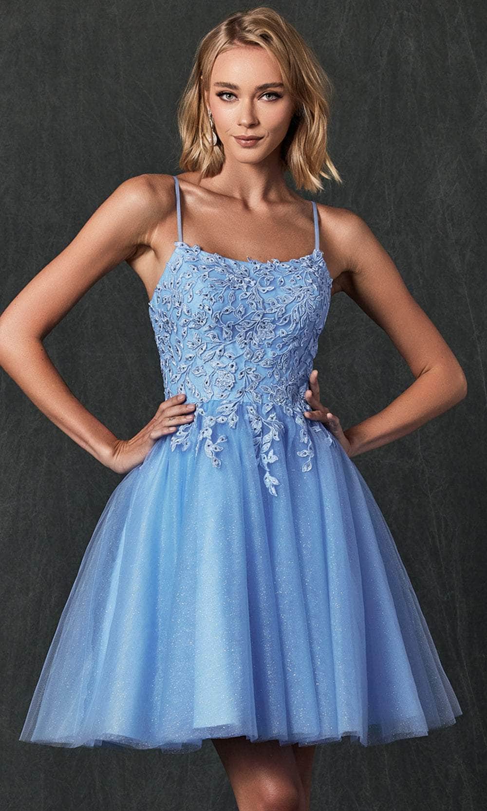 Juliet Dresses 860 - Floral Applique Cocktail Dress Special Occasion Dress