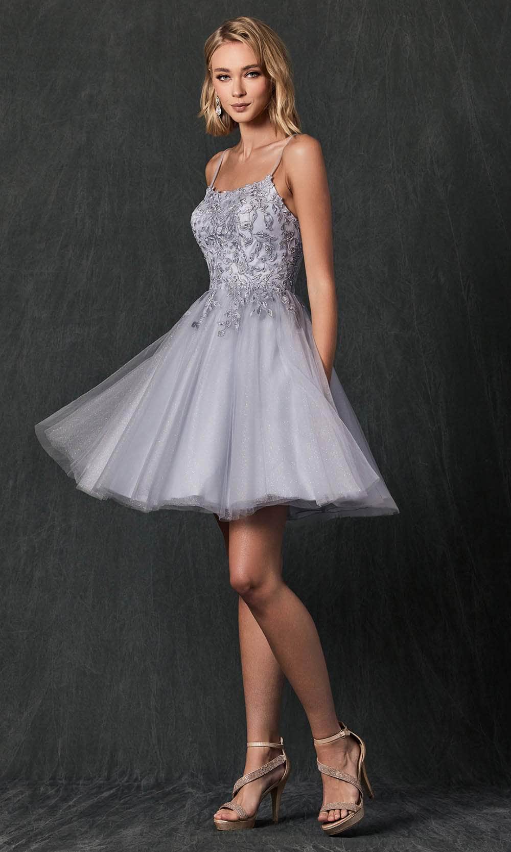 Juliet Dresses 860 - Floral Applique Cocktail Dress Special Occasion Dress