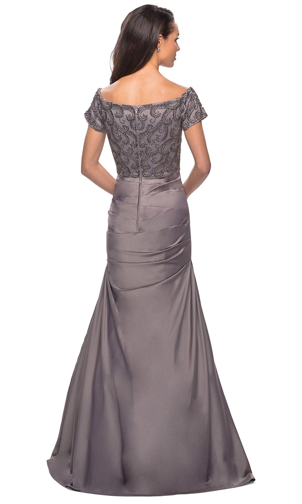 La Femme 25996 - Embellished Pleated Long Dress Special Occasion Dress