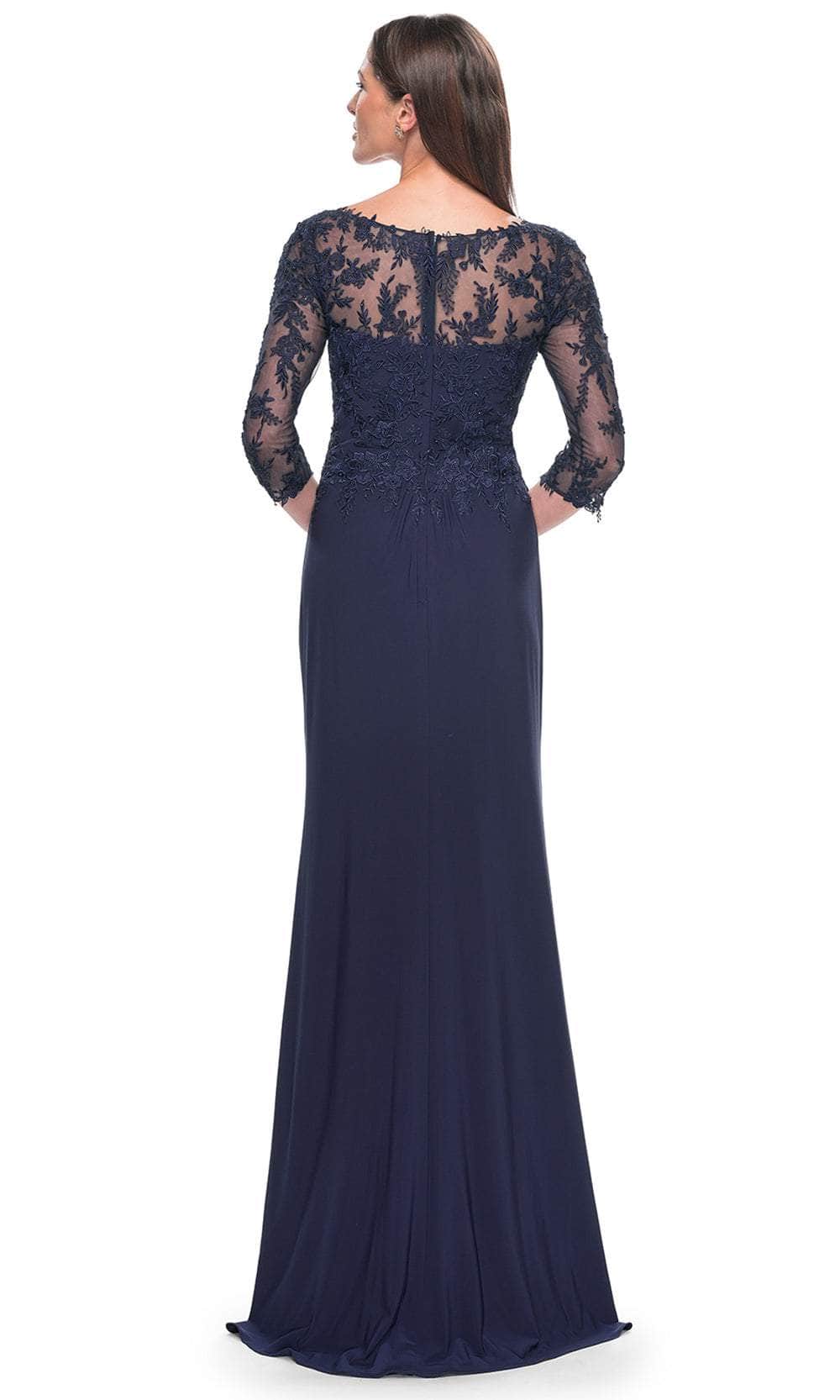 La Femme 30385 - Quarter Sleeve Trumpet Evening Dress Mother of the Bride Dresses