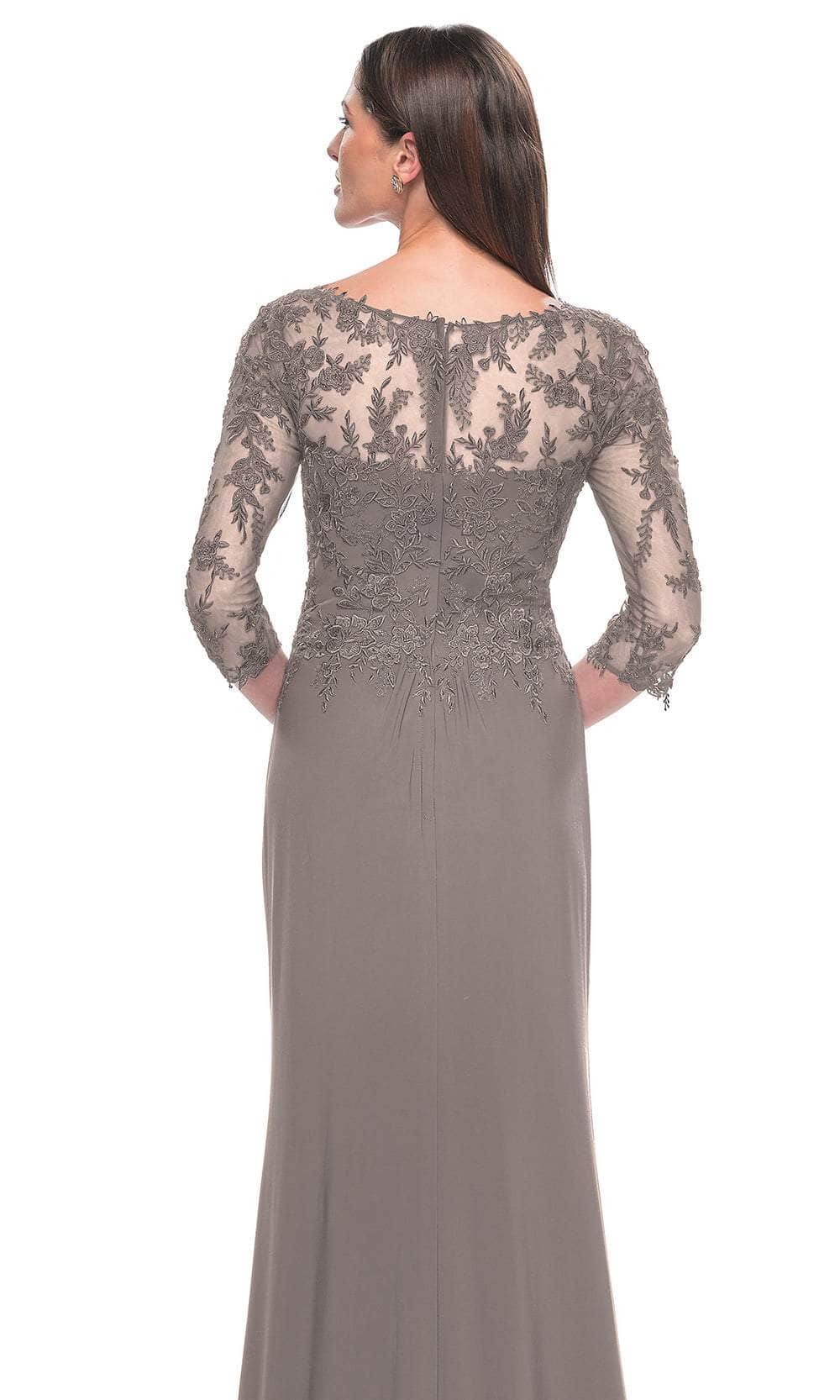 La Femme 30385 - Quarter Sleeve Trumpet Evening Dress Mother of the Bride Dresses