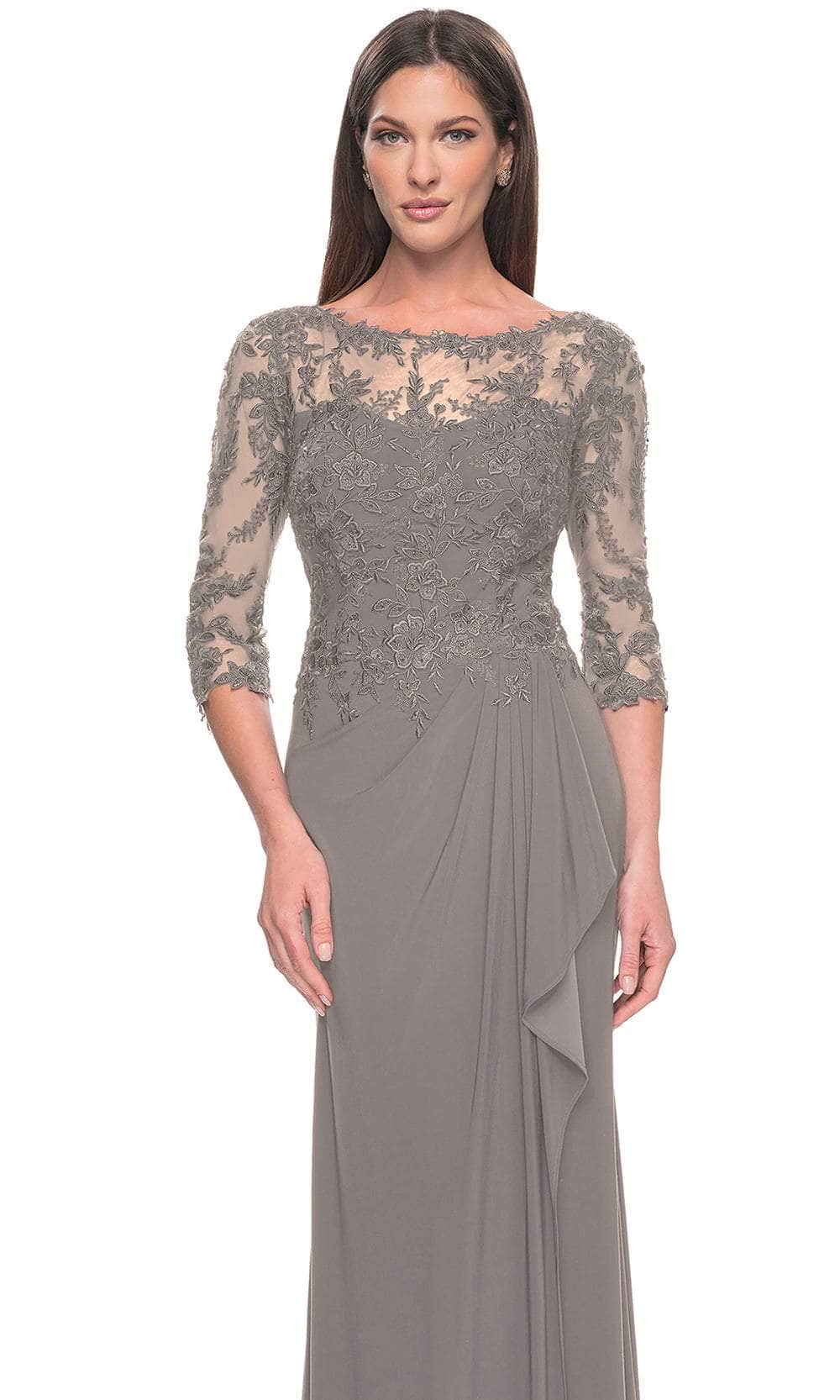 La Femme 30385 - Quarter Sleeve Trumpet Evening Dress Mother of the Bride Dresses