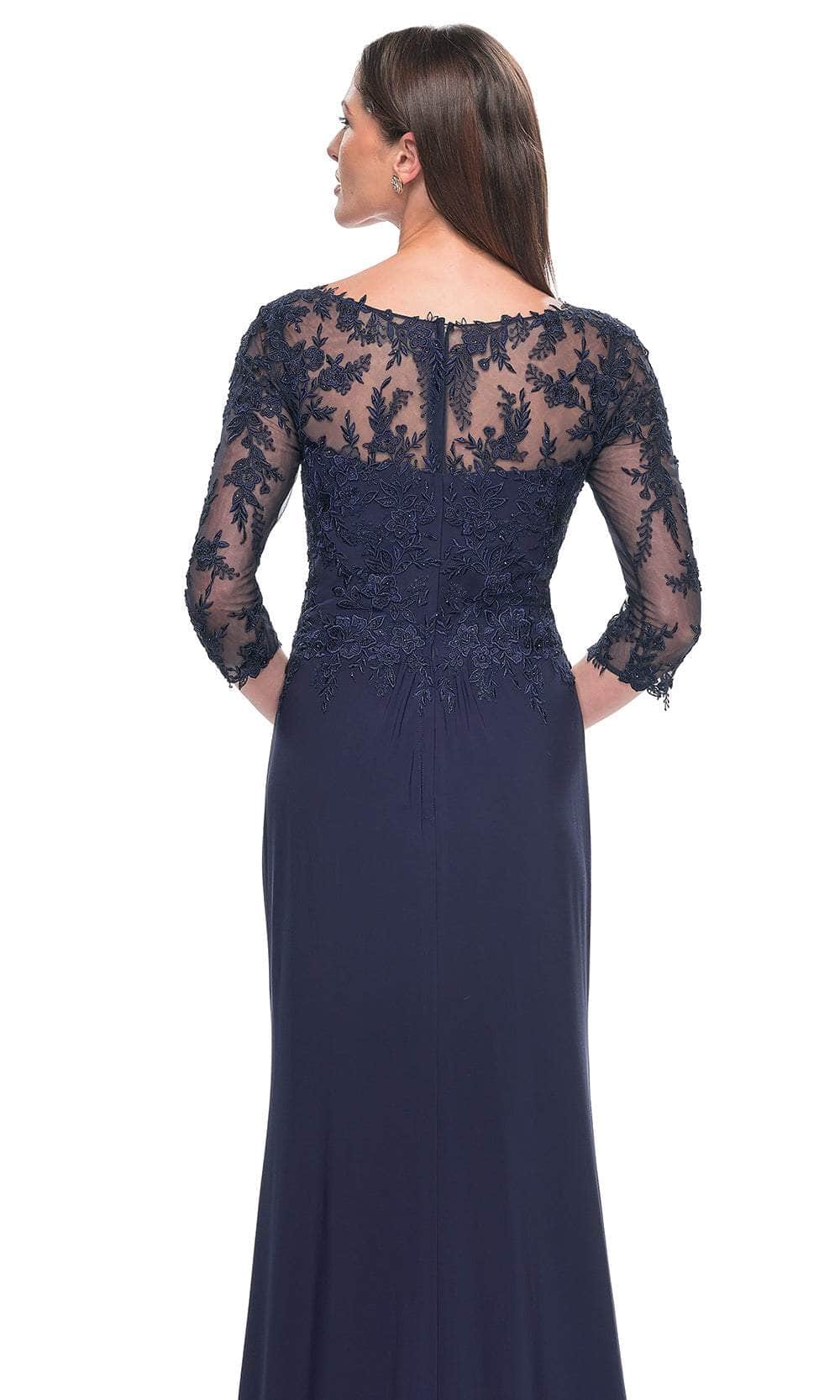 La Femme 30385 - Quarter Sleeve Trumpet Evening Dress Mother of the Bride Dresses