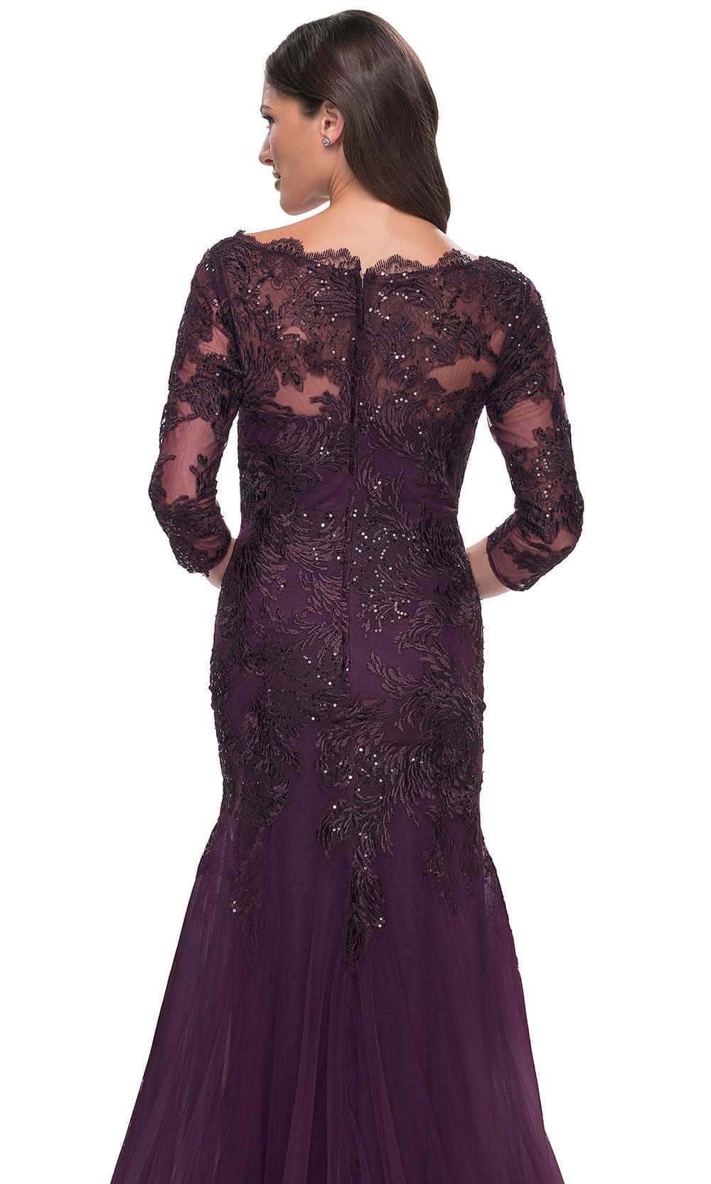 La Femme 30823 - Scallop Detailed Evening Dress Mother of the Bride Dresses