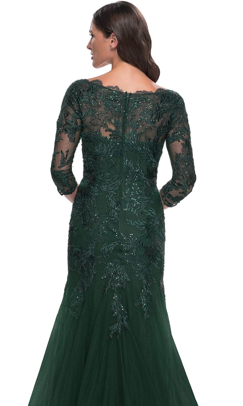 La Femme 30823 - Scallop Detailed Evening Dress Mother of the Bride Dresses