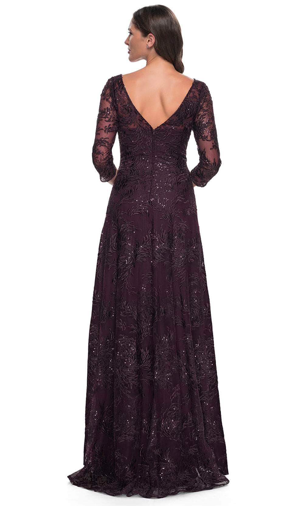 La Femme 30835 - Embroidered Bateau Formal Dress Evening Dresses