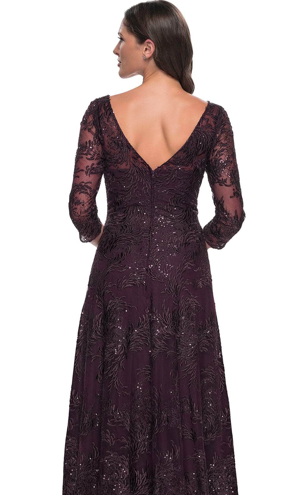 La Femme 30835 - Embroidered Bateau Formal Dress Evening Dresses