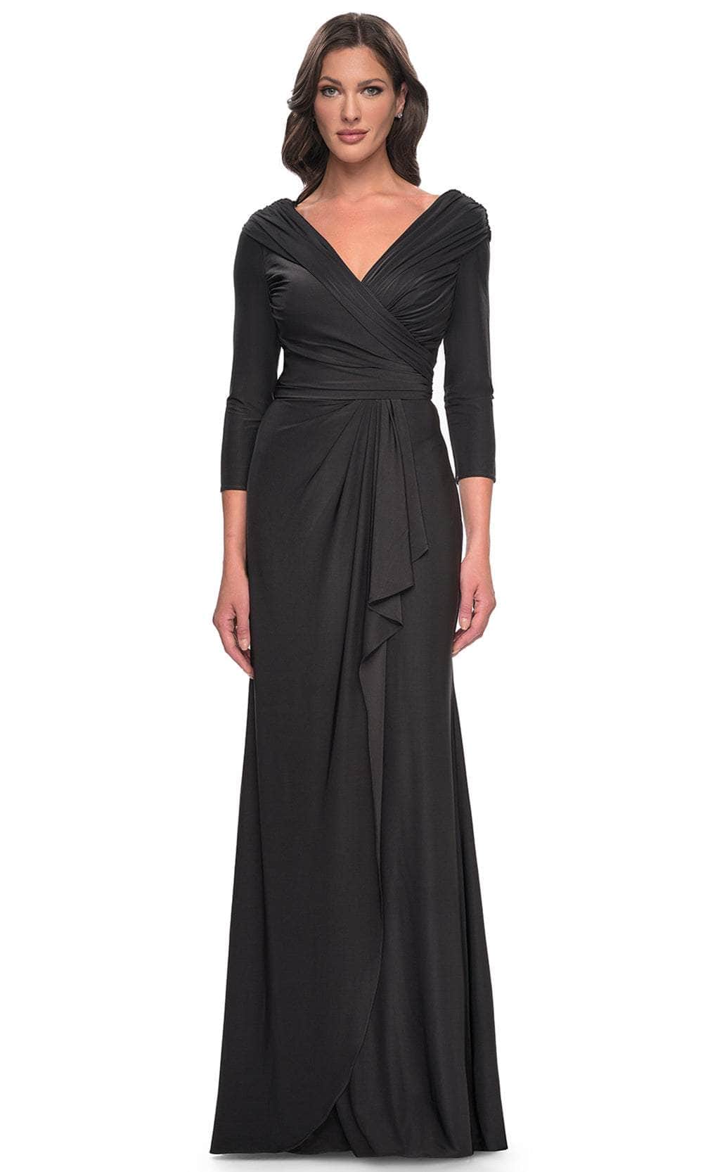 La Femme 30845 - Draped Sash Evening Dress Evening Dresses