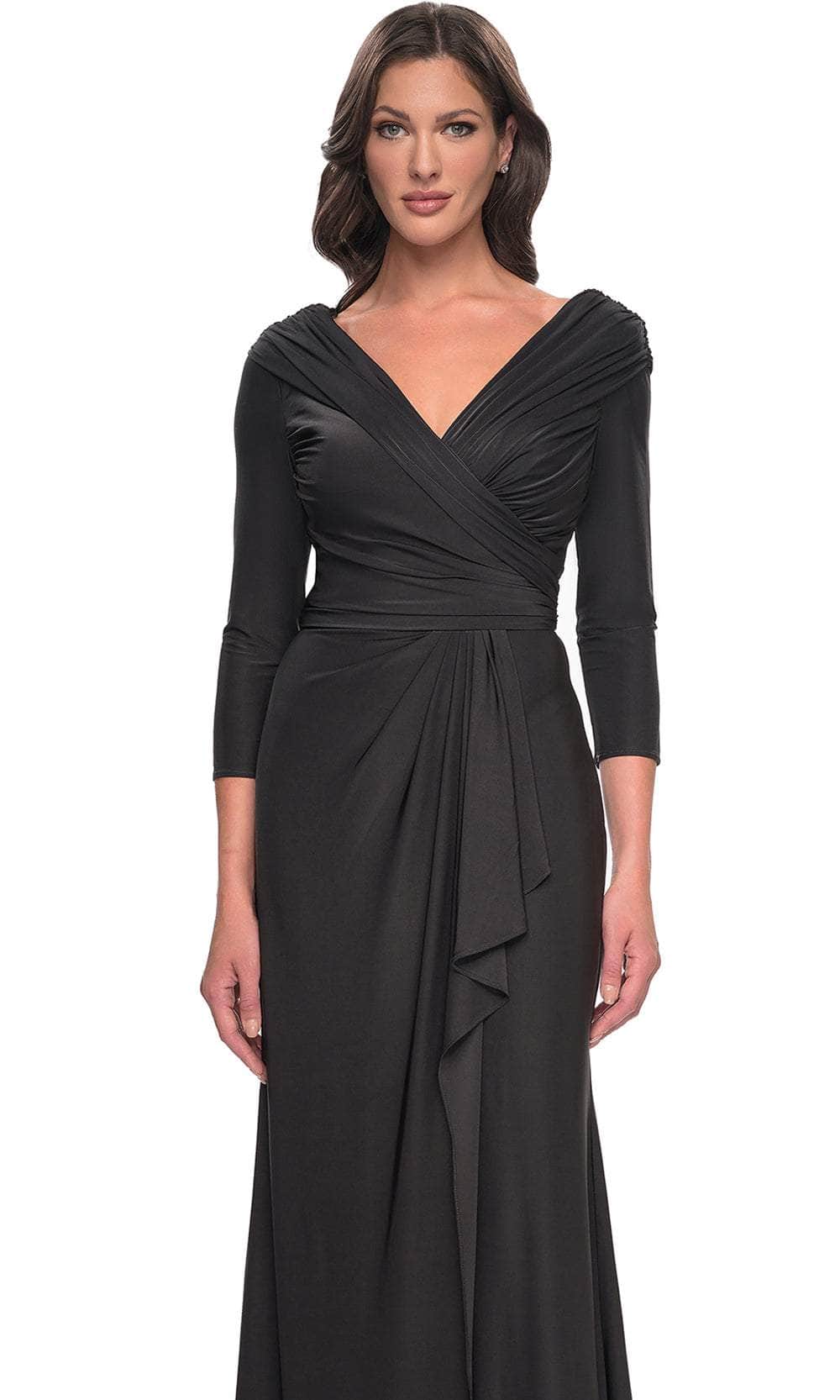 La Femme 30845 - Draped Sash Evening Dress Evening Dresses