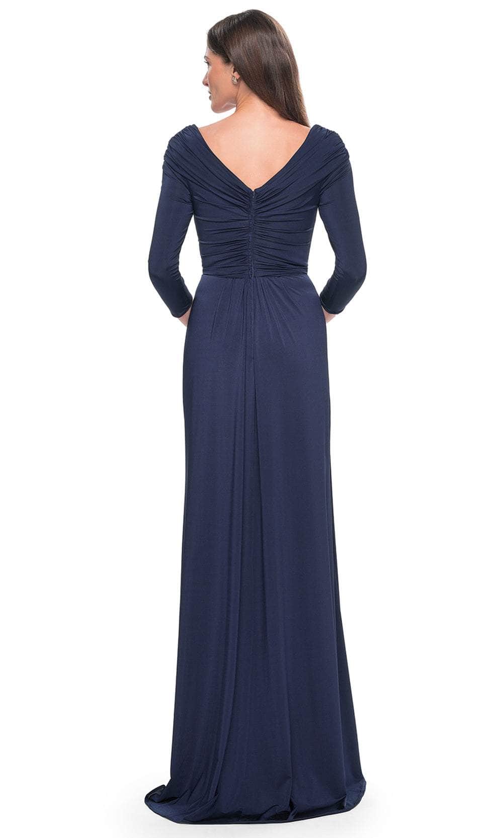 La Femme 30845 - Draped Sash Evening Dress Evening Dresses