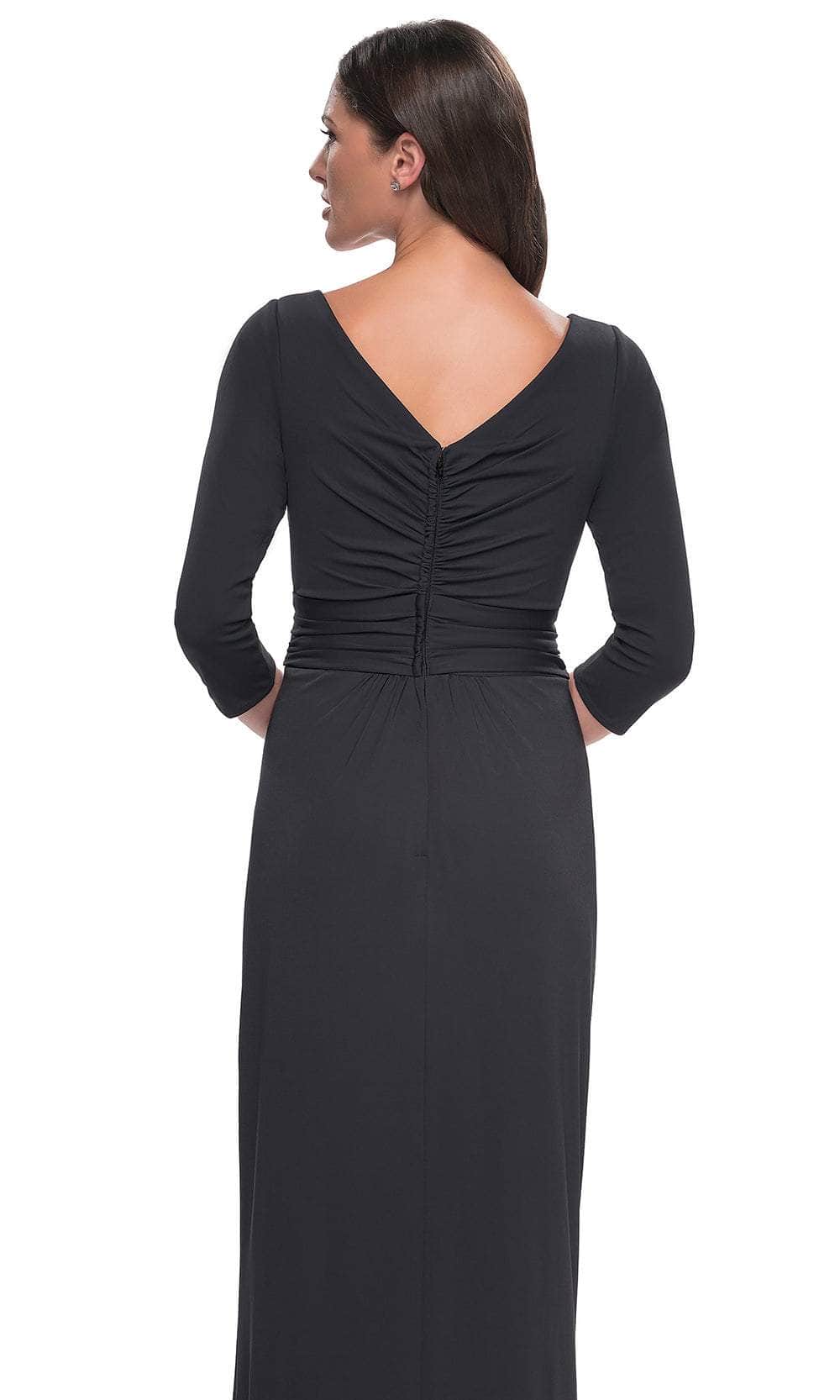 La Femme 31014 - Ruched Waist Evening Dress Evening Dresses
